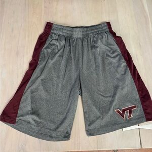 Colosseum Athletic Shorts in Gray and Burgundy